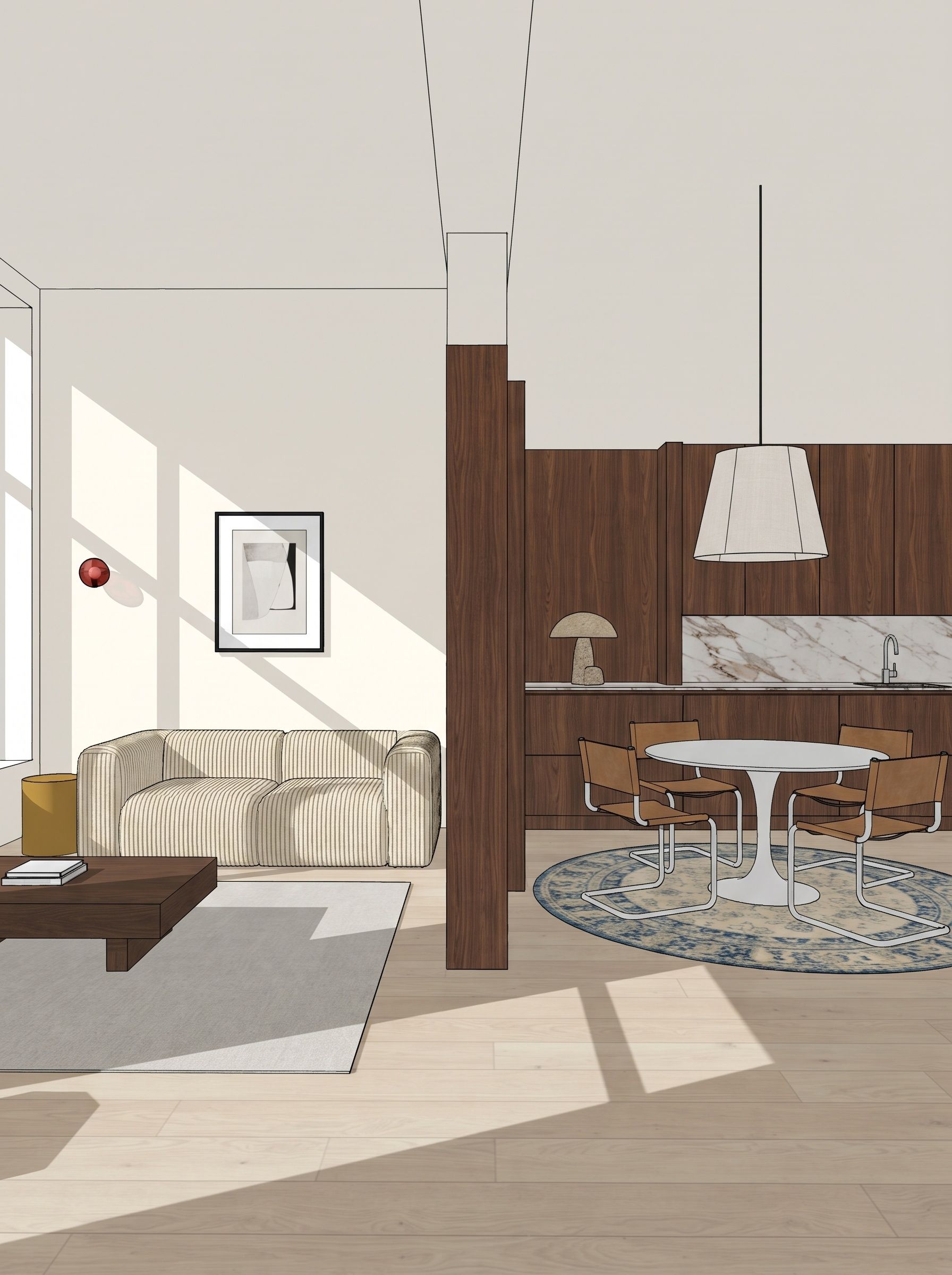 Widok roboczy z programu SketchUp